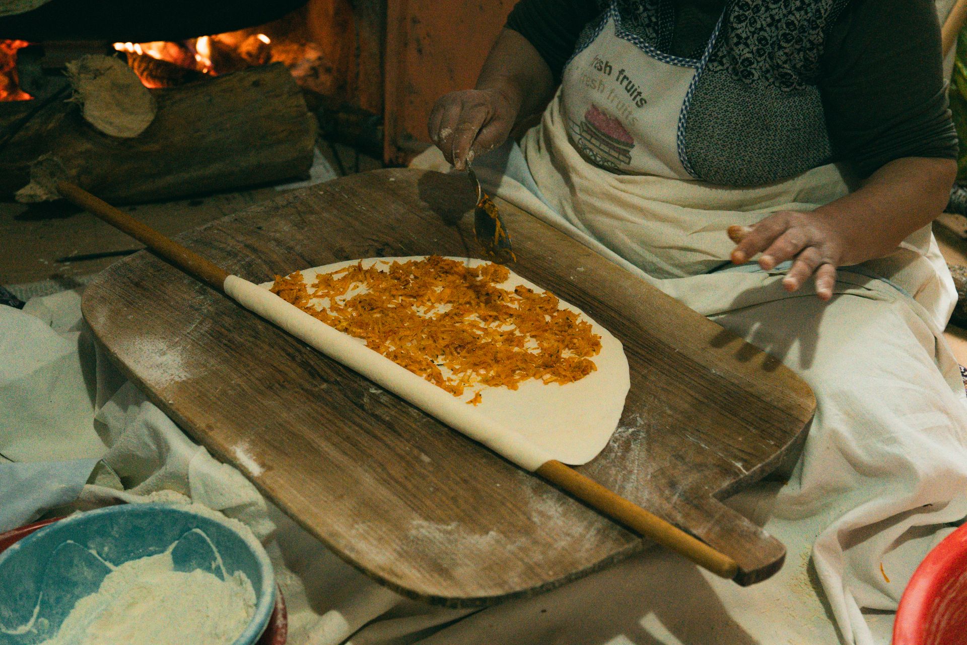 Cuisine avec produits frais