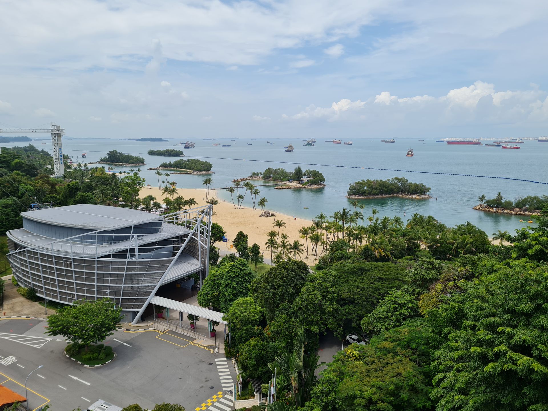 Téléphérique vers l'île de Sentosa à Singapour
